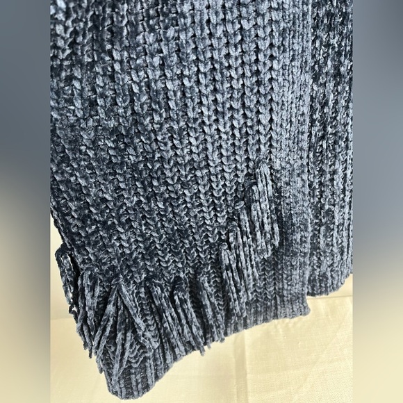 GILI Womens Open Duster Long  Cardigan Sweater Knit Fringe Soft Size L New - Picture 8 of 13